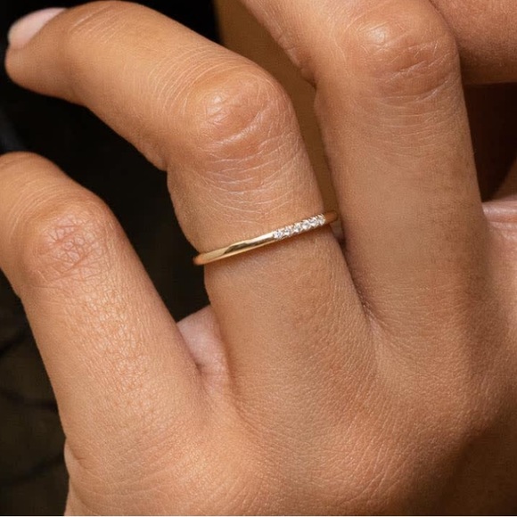 Mejuri Jewelry Like New Mejuri Diamond Line Ring Poshmark